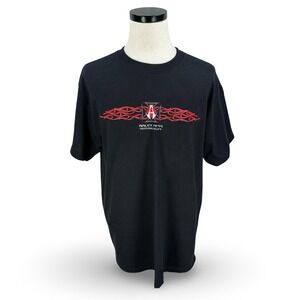 Vintage Autographed Arlen Ness Motorcycles T-Shirt Mens Large Black Signed Hanes